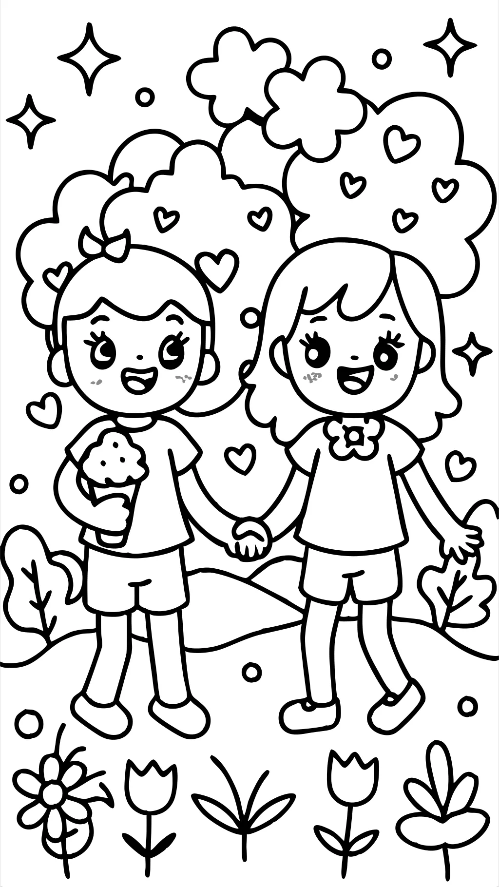 bff coloring pages